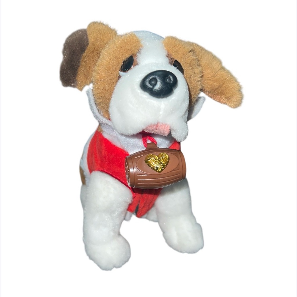 Elf pets st bernard Claus plush  Wearing Couture Collection Christmas Sweater